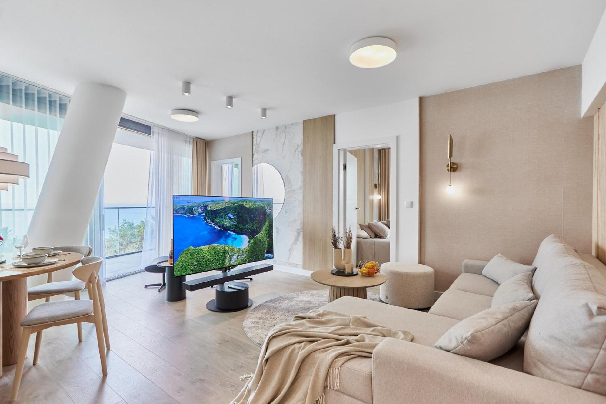 Wave Beachfront Family Apartment ミエンジズドロイェ エクステリア 写真